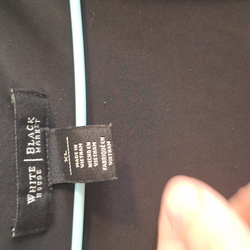 White House Black Market Black Sweetheart Neckline Bandage Top - Picture 2 of 2